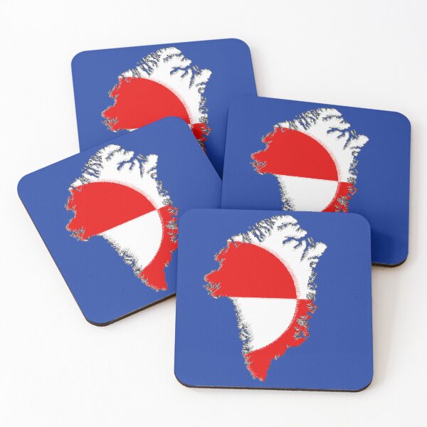 Item preview, Greenland Map with Flag designed and sold by Havocgirl.