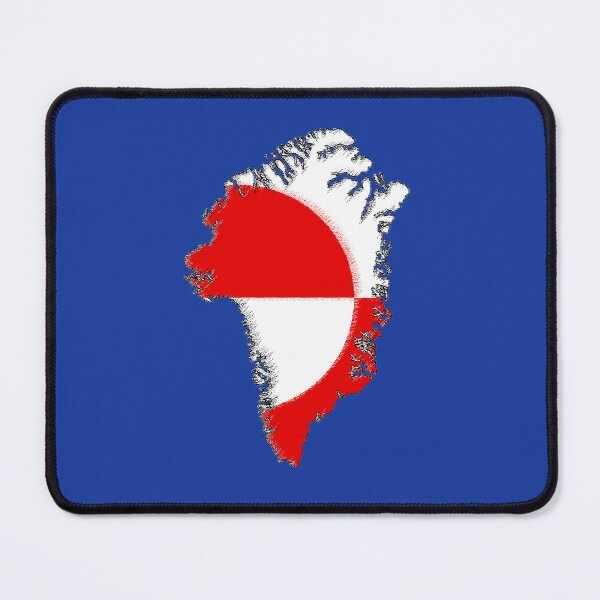 Item preview, Greenland Map with Flag designed and sold by Havocgirl.