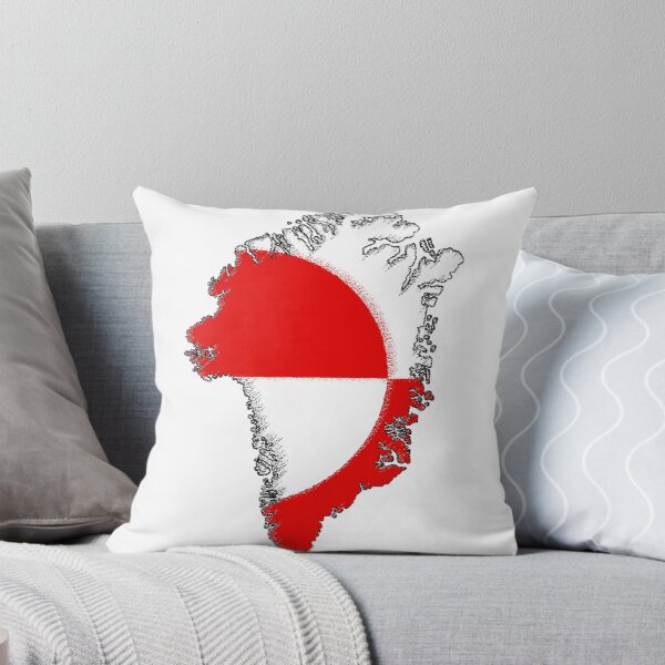 Item preview, Greenland Map with Flag designed and sold by Havocgirl.