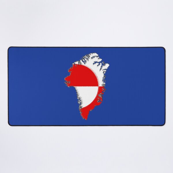 Item preview, Greenland Map with Flag designed and sold by Havocgirl.