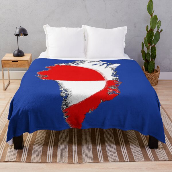Item preview, Greenland Map with Flag designed and sold by Havocgirl.