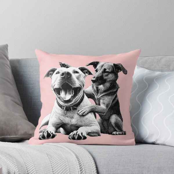 Item preview, Loyal Companions - Pitbull & German Shepherd designed and sold by TSQ.