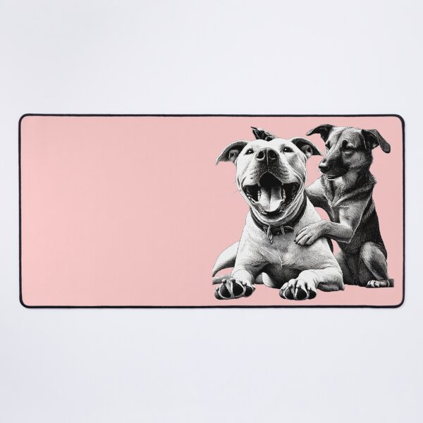 Item preview, Loyal Companions - Pitbull & German Shepherd designed and sold by TSQ.