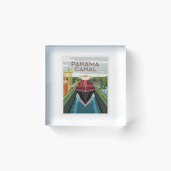 Item preview, Travel Poster Panama Canal Art Deco Poster – Maritime Graphic in Vintage Retro Style designed and sold by pod24.