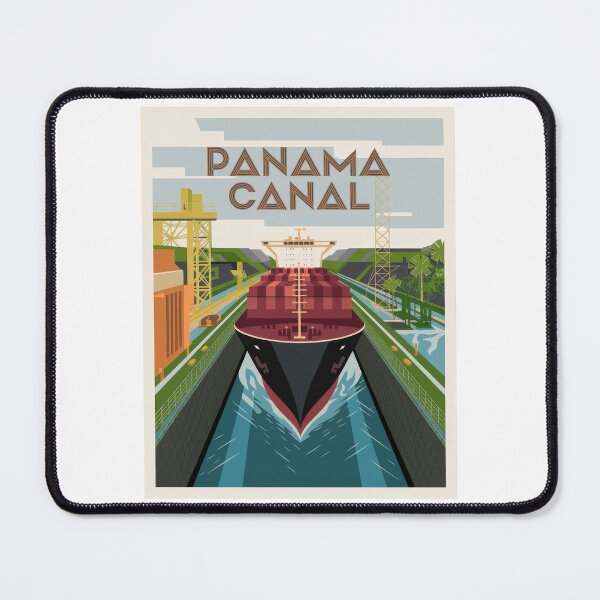Item preview, Travel Poster Panama Canal Art Deco Poster – Maritime Graphic in Vintage Retro Style designed and sold by pod24.