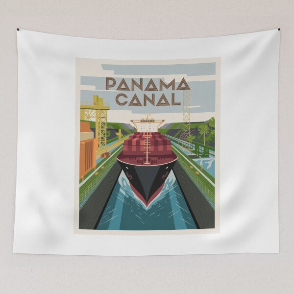 Item preview, Travel Poster Panama Canal Art Deco Poster – Maritime Graphic in Vintage Retro Style designed and sold by pod24.