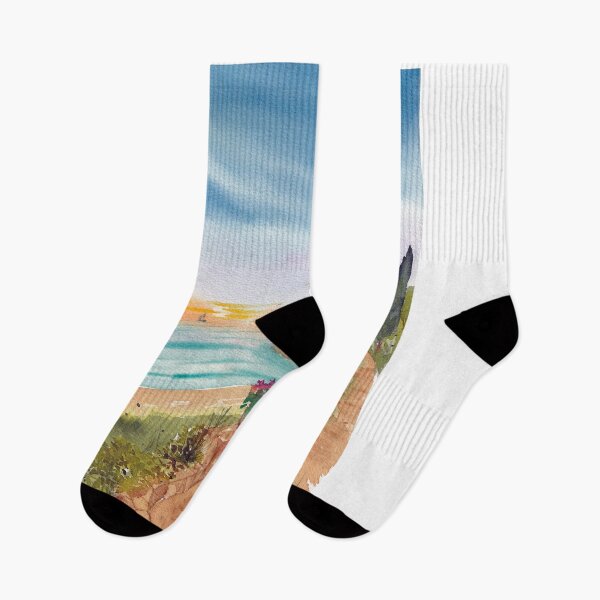 Item preview, Sunset and cycling by the seaside designed and sold by SoupSouka.