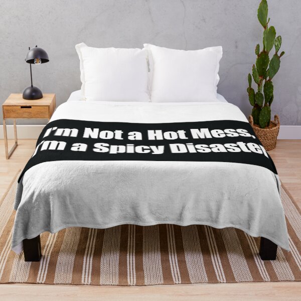 Item preview, I’m Not a Hot Mess, I’m a Spicy Disaster white bold typeface designed and sold by deynaaz.
