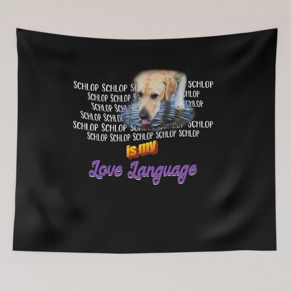 Item preview, Schlop Is My Love Language Dog Drinking Water Meme designed and sold by Dressed For  Duty.