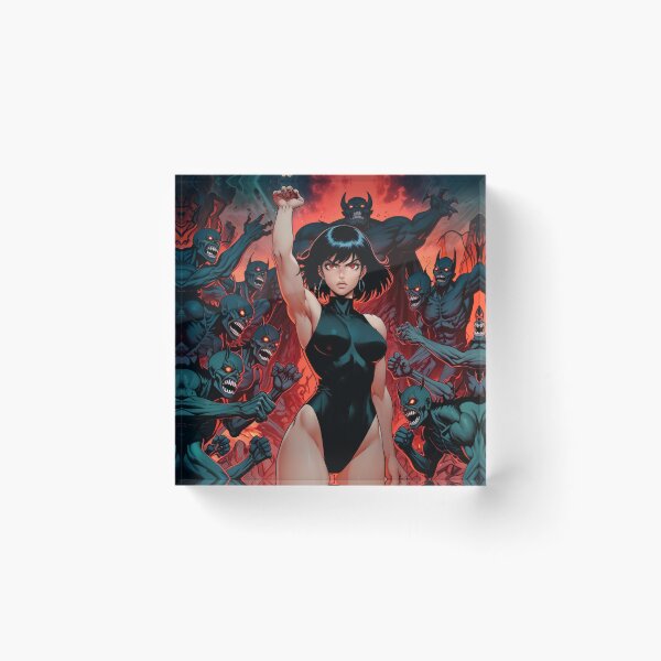 Item preview,  Cute Anime Manga Demon Girl retro Animation illustration art designed and sold by Vintage Designs +.