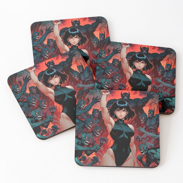Item preview,  Cute Anime Manga Demon Girl retro Animation illustration art designed and sold by Vintage Designs +.