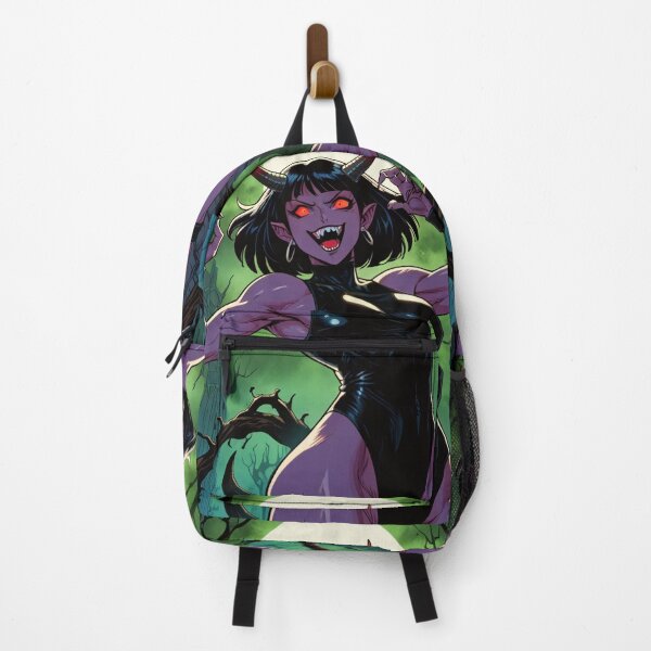 Item preview, Scary but Cute Anime Manga Demon Girl retro Animation illustration art designed and sold by Vintage Designs +.
