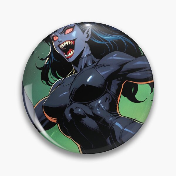 Item preview, Scary but Cute Anime Manga Demon Girl retro Animation illustration art designed and sold by Vintage Designs +.