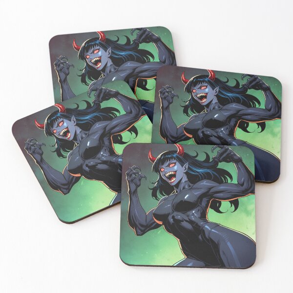 Item preview, Scary but Cute Anime Manga Demon Girl retro Animation illustration art designed and sold by Vintage Designs +.