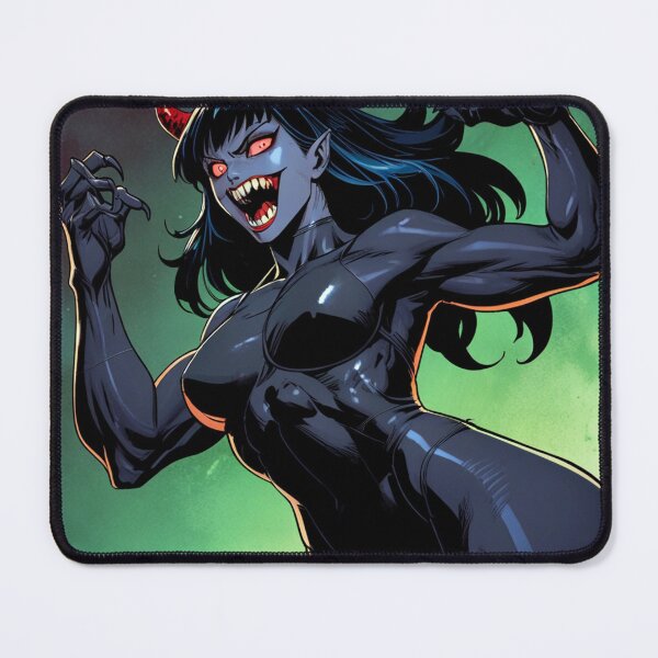 Item preview, Scary but Cute Anime Manga Demon Girl retro Animation illustration art designed and sold by Vintage Designs +.
