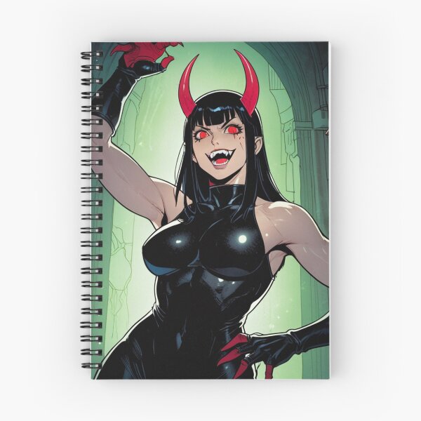 Item preview,  Scary but Cute Anime Manga Demon Girl retro Animation illustration art designed and sold by Vintage Designs +.