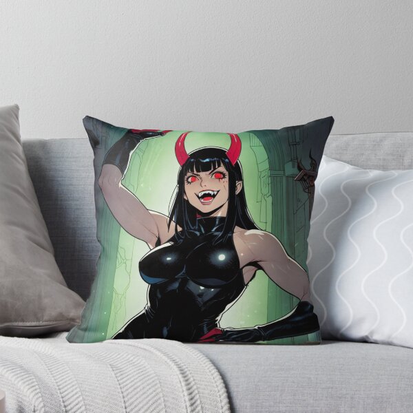 Item preview,  Scary but Cute Anime Manga Demon Girl retro Animation illustration art designed and sold by Vintage Designs +.