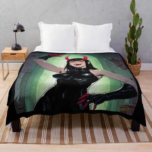 Item preview,  Scary but Cute Anime Manga Demon Girl retro Animation illustration art designed and sold by Vintage Designs +.