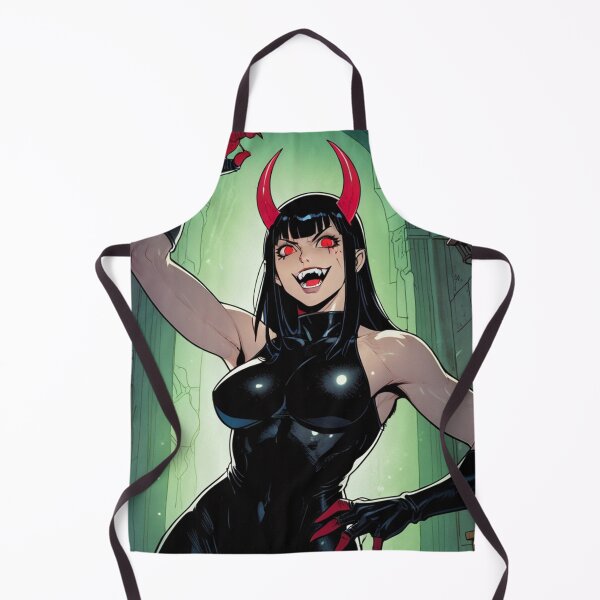 Item preview, Scary but Cute Anime Manga Demon Girl retro Animation illustration art designed and sold by Vintage Designs +.