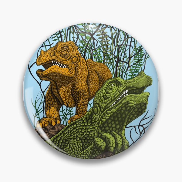 Item preview, Green Orange Dinosaurs designed and sold by AnnieHines.