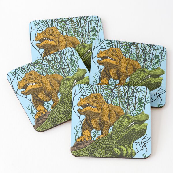 Item preview, Green Orange Dinosaurs designed and sold by AnnieHines.