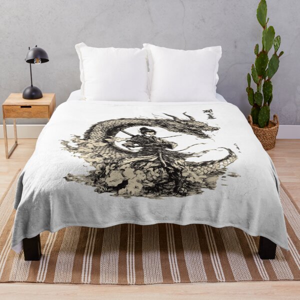 Item preview, Japanese Mythology Samurai and Dragon designed and sold by InkDreamMotion.