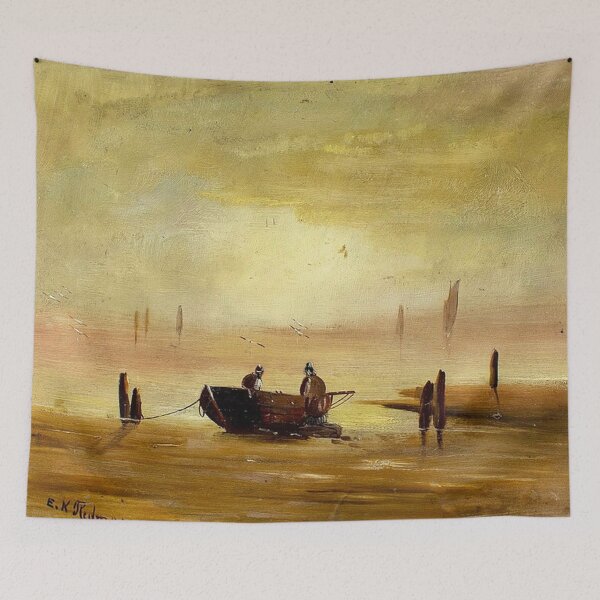 Item preview, Coastal Seascape with Boat designed and sold by tomorrowsart.