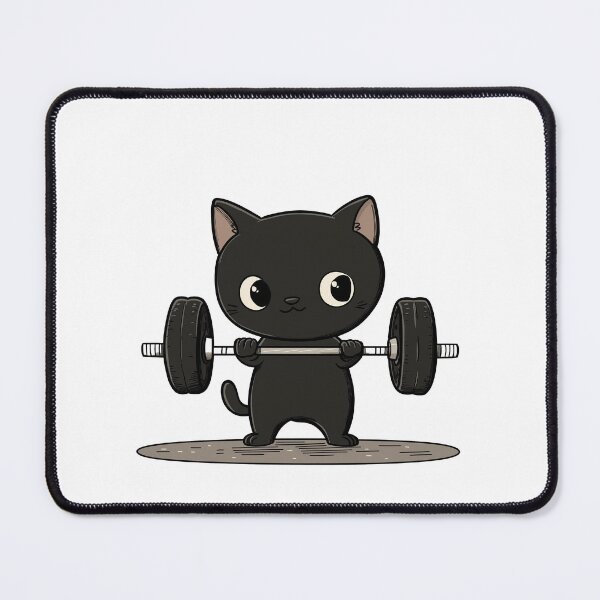 Item preview, Black Cat Lifting Weights designed and sold by EvilCatCo.