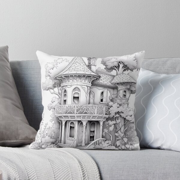Item preview, Magical Fairy House #36 Coloring Page Pattern  designed and sold by DavidColoring.