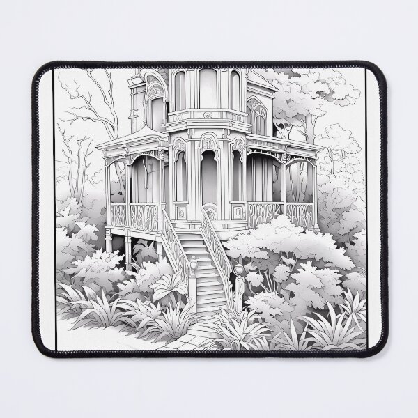 Item preview, Magical Fairy House #37 Coloring Page Pattern designed and sold by DavidColoring.