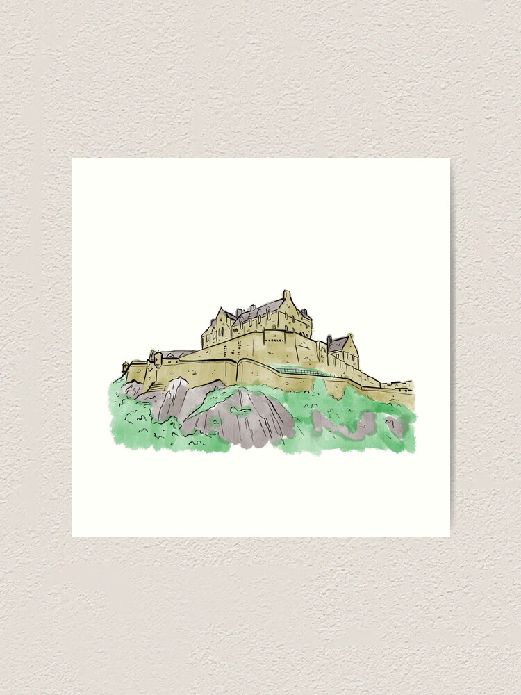 Thumbnail 2 of 3, Art Print, Edinburgh Castle designed and sold by walktalkclub.