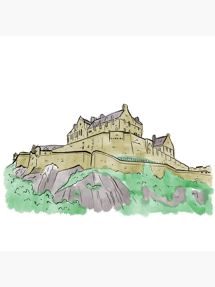 Thumbnail 3 of 3, Art Print, Edinburgh Castle designed and sold by walktalkclub.