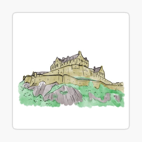Vista previa del artículo con la obra «castillo de Edimburgo», diseñado y vendido por The Walk Talk Discover Club.