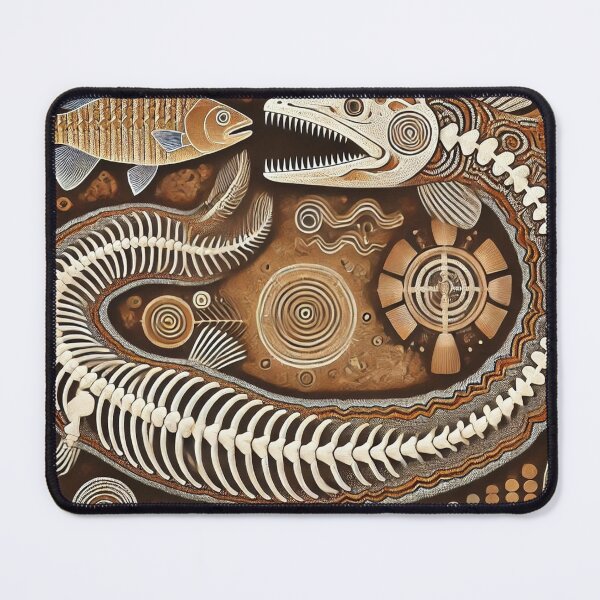 Item preview, Ancient Aquatic Fossil Dreaming – Indigenous Art Fusion designed and sold by Macajuba Design .