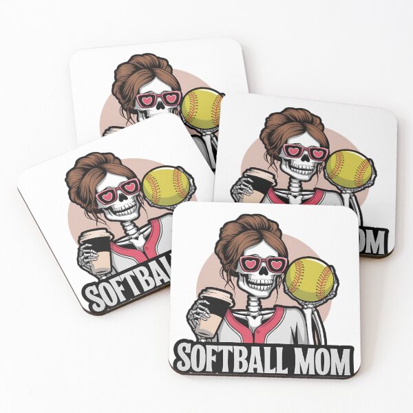 Item preview, Cool Softball Mom - Skeleton Coffee & Game Design designed and sold by Charlietule.