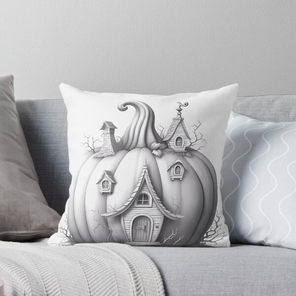 Item preview, Magical Pumpkin House #4 Coloring Page Pattern  designed and sold by DavidColoring.