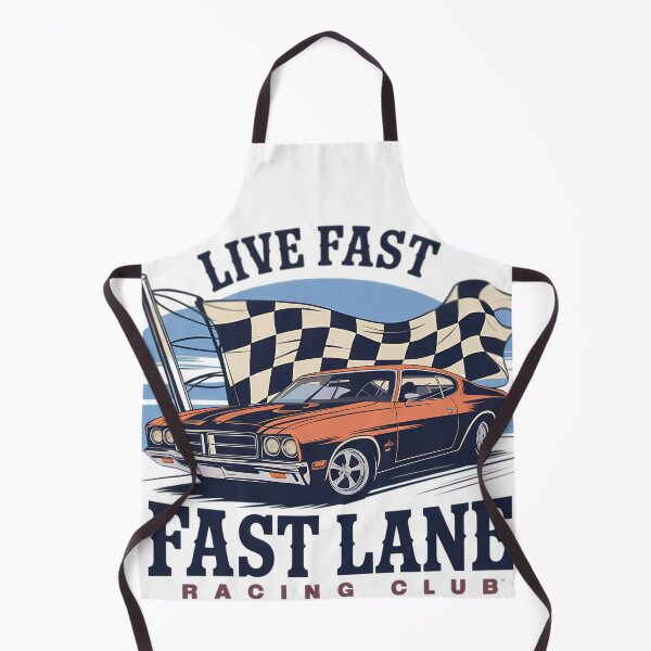 Item preview, Live Fast - Fast Lane Racing Club Vintage Car Design designed and sold by Charlietule.