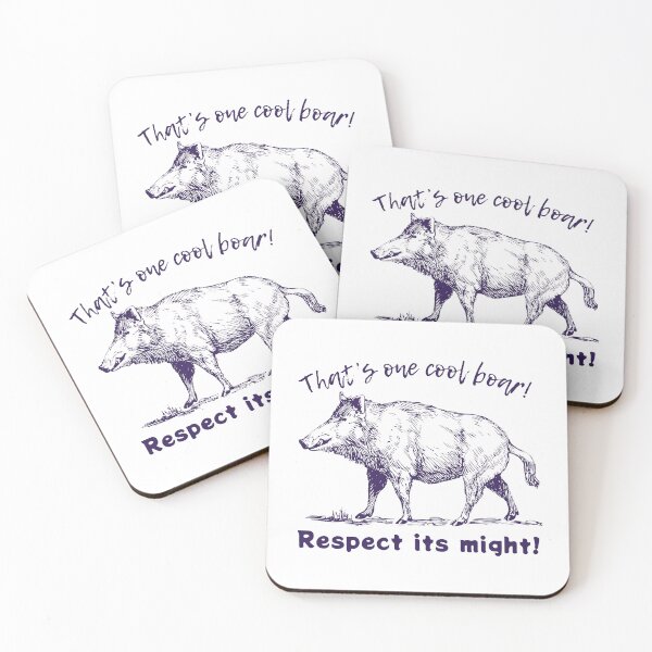 Item preview, That's One Cool Boar Respect Its Might Plum Sketch Power designed and sold by SplashTastic.