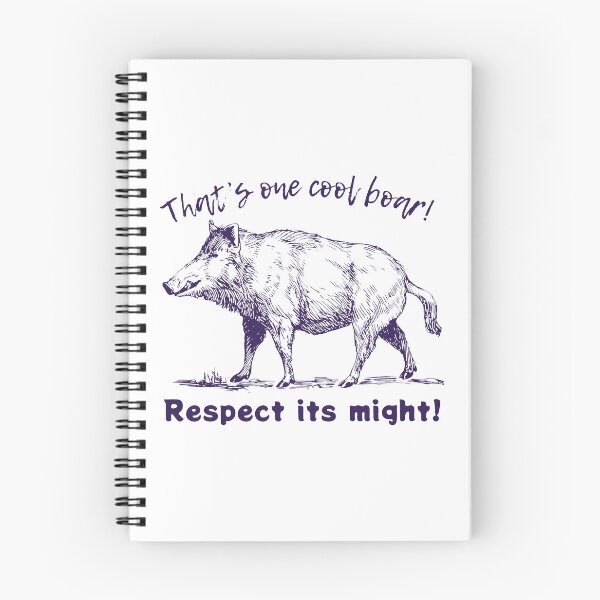 Item preview, That's One Cool Boar Respect Its Might Plum Sketch Power designed and sold by SplashTastic.