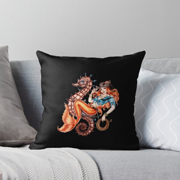 Item preview, Mermaid Riding Seahorse Vintage Retro Cowgirl Rodeo designed and sold by Dressed For  Duty.