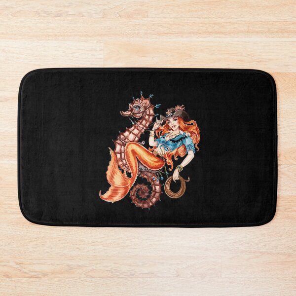 Item preview, Mermaid Riding Seahorse Vintage Retro Cowgirl Rodeo designed and sold by Dressed For  Duty.