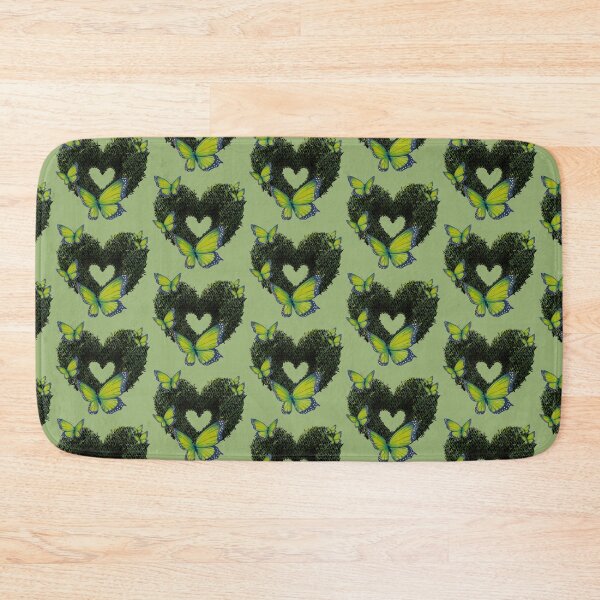 Item preview, Green butterflies and heart composed of words (Spring) designed and sold by MySciPic.