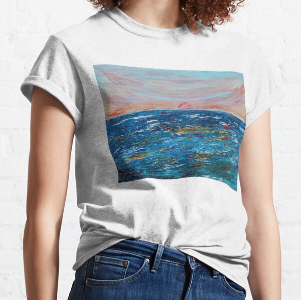 Vista previa del artículo con la obra «Puesta de sol en el mar», diseñado y vendido por ArtByValentyna.