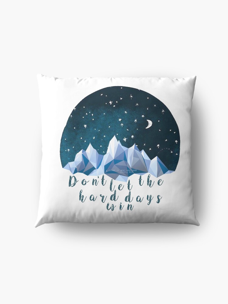 Alternate view of DON'T LET THE HARD DAYS WIN (geometric watercolor) Floor Pillow