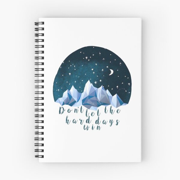 Item preview, DON'T LET THE HARD DAYS WIN (geometric watercolor) designed and sold by thatbookgal.
