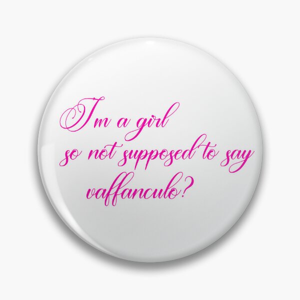 Item preview, Girl not supposed to swear, Vaffanculo Italian old-saying word (pink text) designed and sold by EmeraldeaArt.