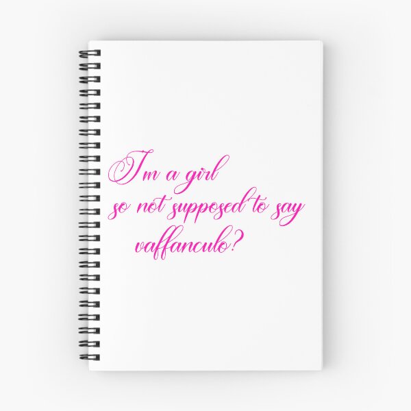 Item preview, Girl not supposed to swear, Vaffanculo Italian old-saying word (pink text) designed and sold by EmeraldeaArt.