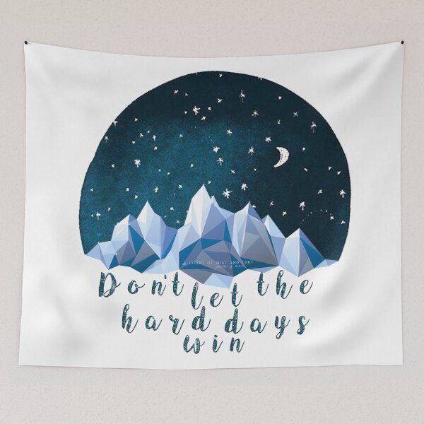 Item preview, DON'T LET THE HARD DAYS WIN (geometric watercolor) designed and sold by thatbookgal.