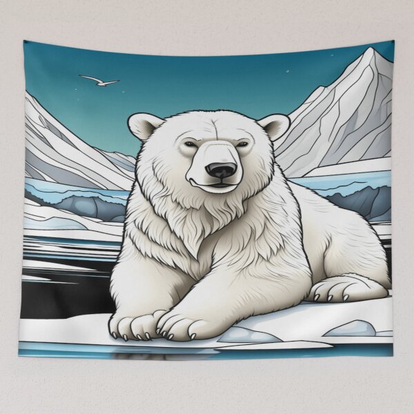 Item preview, Polar Bear designed and sold by PixelPopsShop.