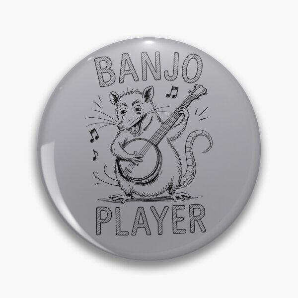 Item preview, Funny Opossum Playing Banjo designed and sold by AniArtPL.